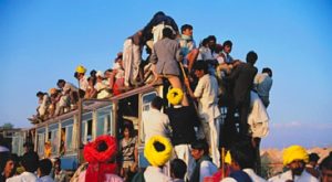 Crowded bus Crowded bus