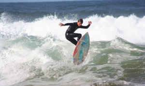 Surfing at Louisburgh in Co. Mayo on the Wild Atlantic Way Route